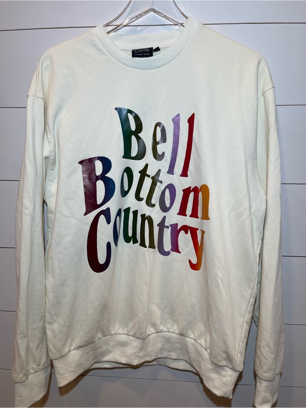 Lainey Wilson Bell Bottom Country Rainbow Logo Sweatshirt Adult Size Medium